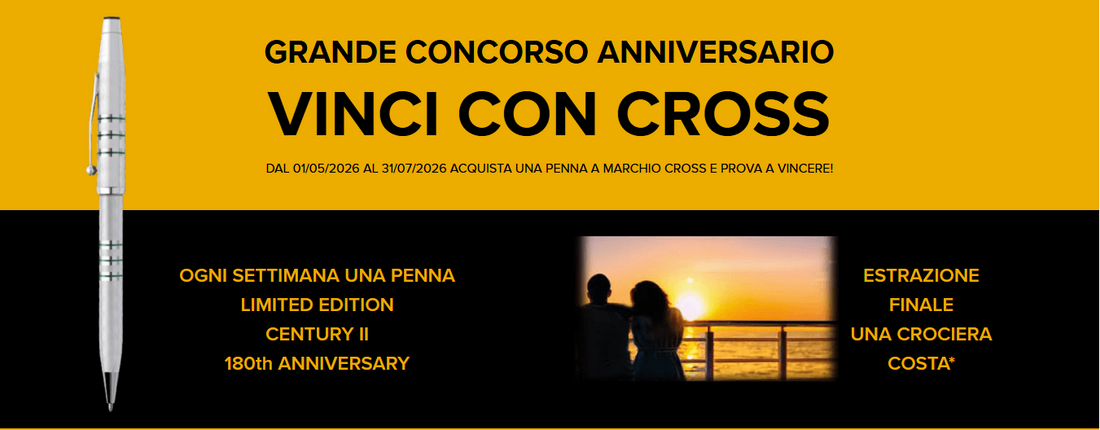 Concorso anniversario Vinci con CROSS