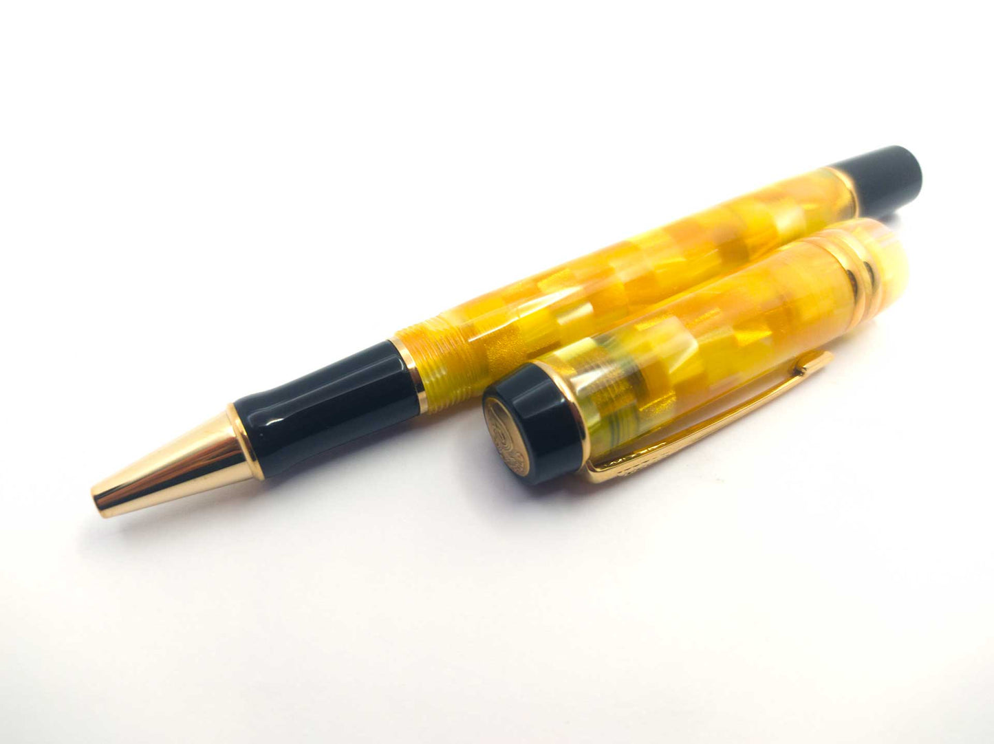 Penna Roller Parker Duofold Mosaic Giallo